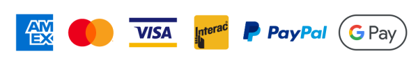 We accept all major Credit Cards, PayPal and Google Pay